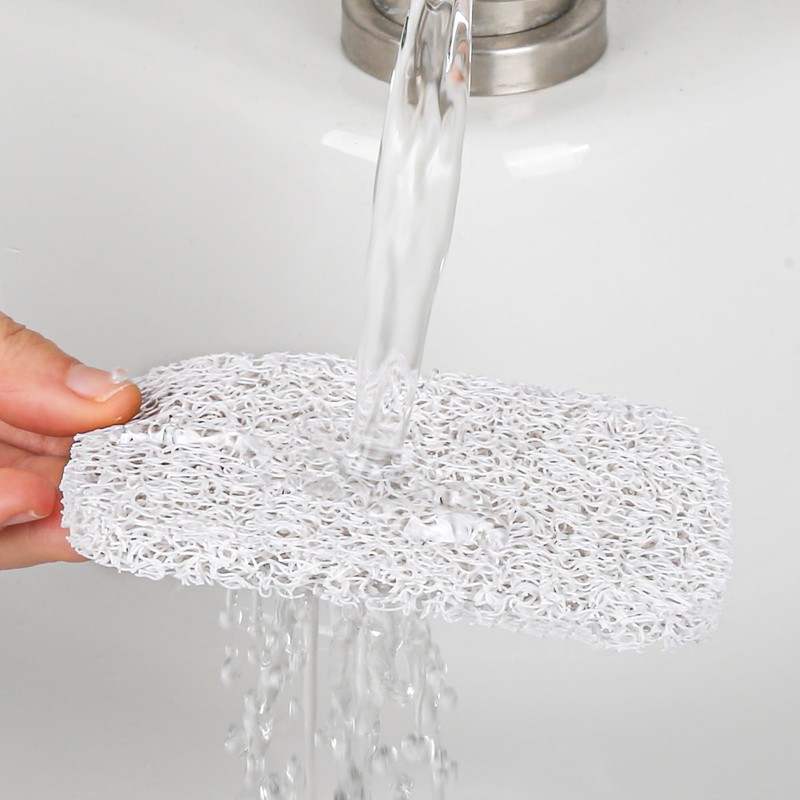 4 Pack Soap Holder Pad，Soap Holder for Kitchen & Bathroom，White
