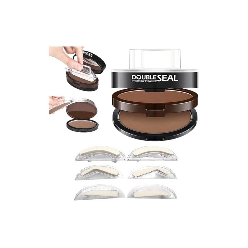 Kit Sello Cejas Doble Color Impermeable 3 Pares Plantillas 02