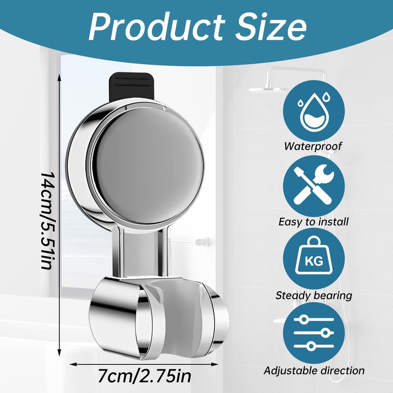 Shower Head Holder Suction Cup Shower Holder No Drilling Strong