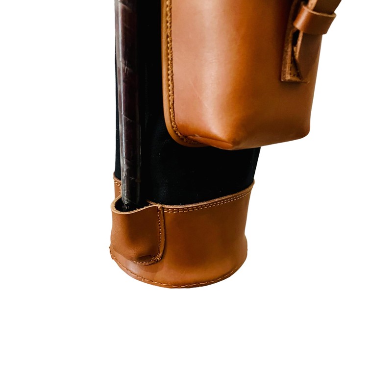 Geoffrey | Vintage Black Canvas & TAN Leather Golf Club