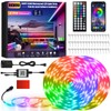 150Ft Outdoor RGB LED Strip Lights with IR Remote &