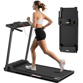 AoraPulse Portable Foldable Treadmills for Home, Small Folding Treadmill for Home Office with 300 LBS Capacity, Walking Running Exercise Electric Compact Treadmill with LED Display