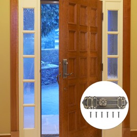 DOITOOL 1 Pc Security Sliding Lock Zinc Alloy Door Latch Lock Door Latch Barrel Bolt Vintage Security Lock Decorative Furniture Heavy Duty Door Hardware Blue Ancient