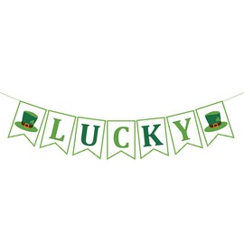 37 PCS St. Patricks Day Shamrock Decorations Set, Lucky Green Clover Hanging Banners and Swirls Ornaments for Irish Festival Saint Patrick Party Decorations Lucky Day Home Indoor Outdoor