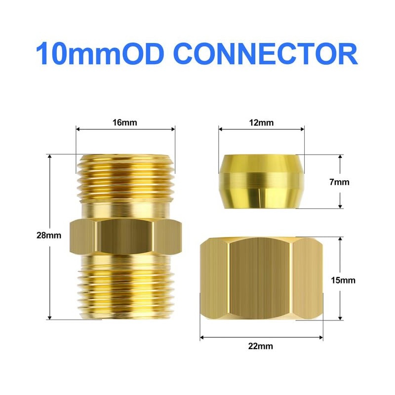 ERGAOBOY Pack of 2 10 mm OD x 10 mm