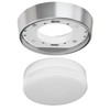ledscom.de GX53 Lamp Socket Inel Matt Chrome Round 90 mm