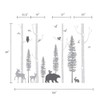 Simple Shapes Birch Trees with Animals Wall Decal - Scheme