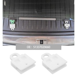 VGOL 2 Sets Window Glass Channel Clip for Car Front Door Plastic Auto Visor Accessories for Vehicle 51337020660 Compatible with Toyota/Corolla/Highlander (White)