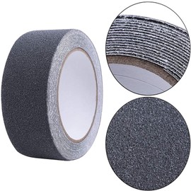 QILIMA Anti Slip Tape for Stairs,Tread Step,Safety Tape for Outdoor and Indoor, Waterproof Grip Tape 50mm x 5M Black Non-Slip Tape