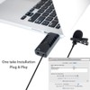 AUFGELD USB Lavalier Omnidirectional Lapel Microphone Clip-on Cardioid Condenser Computer
