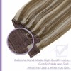 LaaVoo Secret Real Hair Extensions with Invisible Wire, Highlighted Golden