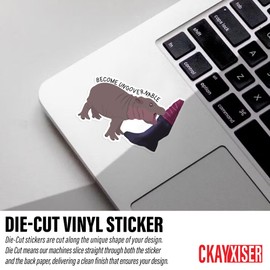 (3Pcs) Become Ungovernable Stickers Moo Deng Cute Baby Hippo Sticker Funny 2" Waterproof Die-Cut Vinyl Stickers for Laptop, Water Bottle Sticker Funny Decal Gifts for Her Him 2 Inches