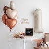 Brown Apricot Heart Balloons, 10Pcs Coffee Cream Beige Foil Heart