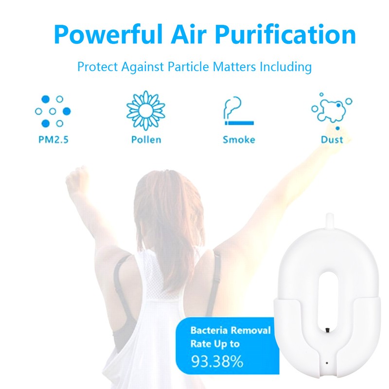 Neck Hanging Necklace Type Mini Portable Negative Ion Air Purifier