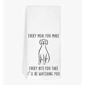 EXUQO Dog Gifts for Women,Gifts for Dog Lovers Women,Dog Themed Kitchen Towels,Funny Dog Hand Towels Tea Towels Dish Towels,Decorative Dog Hand Towels for Kitchen,(White Kitchen Towels)