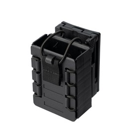 TACNEX Compact Radio Holster Polymer Walkie-Talkie Case w/MOLLE Vest Clip Two Ways Radio Pouch Interphone Carrier Tactical Sheath Carry Bag for Police Law Enforcement Security Rescue EMS EMT