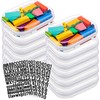Qiyaz 12 Pcs Clear Hard Zipper Case Plastic Zipper Pouch