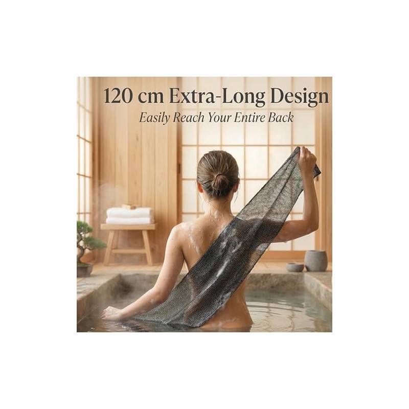 Paquete Toallas Japonesas Toalla Exfoliante Doble Cara Cepillo Espalda Ducha