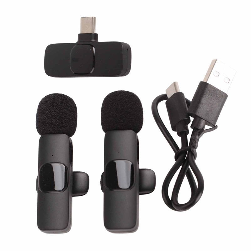 Wireless Lavalier Microphone Mini Plug and Play Live Stream Recording