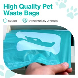 PawPail Dog Poop Bags and Air Filter Duo, Leakproof & Durable Poop Bags for Trash Can, with 1 Activated Carbon Filter - Pooper Scooper Dog Products, Pet Supplies | 1 Roll of 150 XL Size Bags