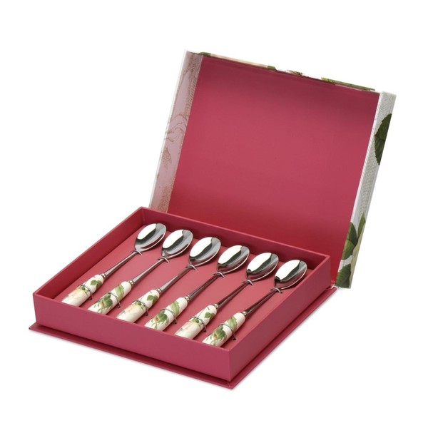 ROYAL WORCESTER Royal Horticultural Society Roses Tea spoons set of