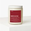 Bookish Themed Scented Candle - Label: Velaris