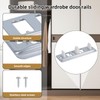 8 Pack Sliding Closet Door Floor Guides, Bypass Bottom Track