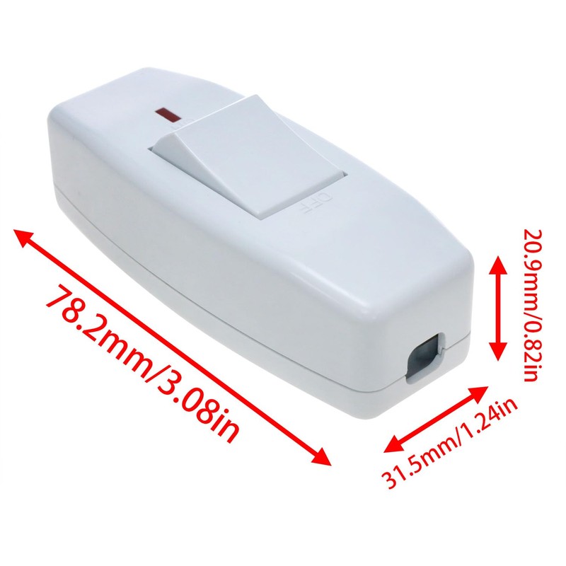 Lovelysp Inline Cord Switch Inline Switch for Lamp Cord AC