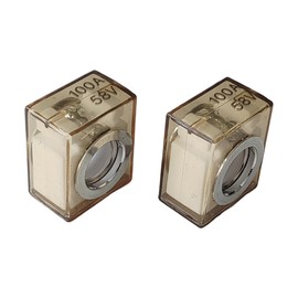2pcs Terminal Fuse Block (MRBF) 58V DC Marine Rated Battery Fuse IP66 Waterproof for RVs Automobiles Cranes Ships Charging Piles (100A)