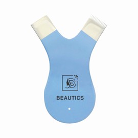 BEAUTICS Eyelash Y Comb lash Lift and Tint, Stainless Steel Brush Eyelash Extension Clean up Softly (Sky Blue)
