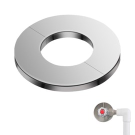 THETAG Stove Pipe Rosette Cover Rosette Stainless Steel Heating Pipe Rosette, Stove Pipe Rosette Pipe Collar, Chimney Attachment Stove Knee Rosette Chimney Hood Base Plate (DN 80 mm)