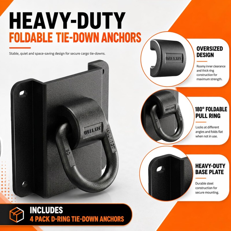 TRUSOON 4PCS Boxlink Tie Down Anchors for 2015-2026 Ford F150