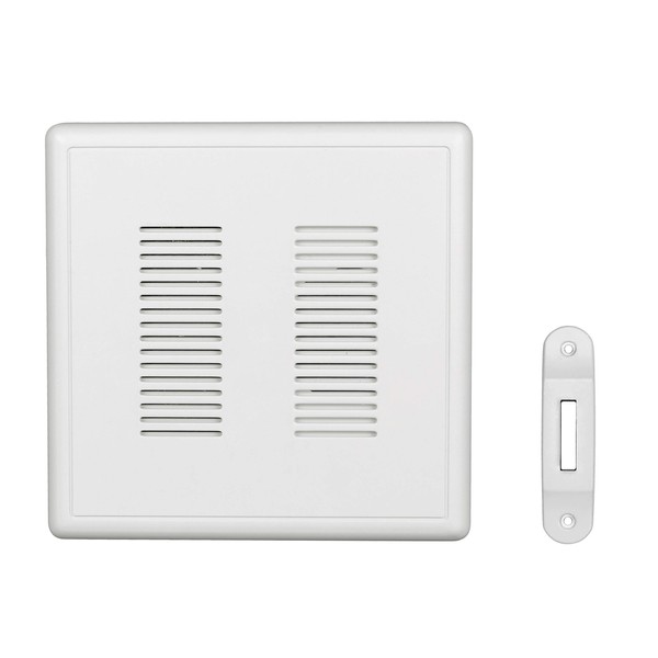 NICOR Lighting PRCP2DBWH PrimeChime Plus Door Chime Kit, White