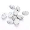 STOBOK 10pcs Oval Howlite Stone Supplies for Jewelry Craft Making