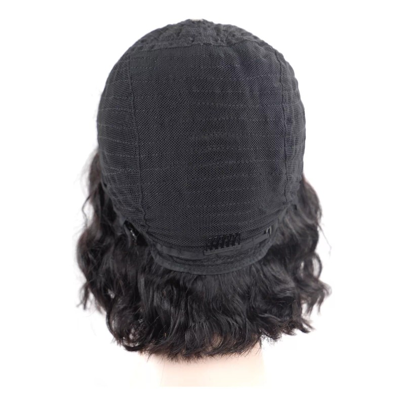 Bhf Fashion Peluca De Encaje Medio Peruca Cabelo 100% Humano