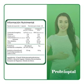 Probvioptal Probióticos Y Prebióticos 60 Cápsulas Sin Sabor