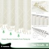 Dynamene Stall Fabric Shower Curtain, 36x72 inch Half Boho Tufted