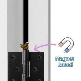 3Pcs Brass Sparrow Magnetic Hinge Head Toppers，Little Bird Door Hinge Heads Decorative Topper，Door Hinge Hanging Chain Decoration，Cute Magnetic Hinge Heads Figurines