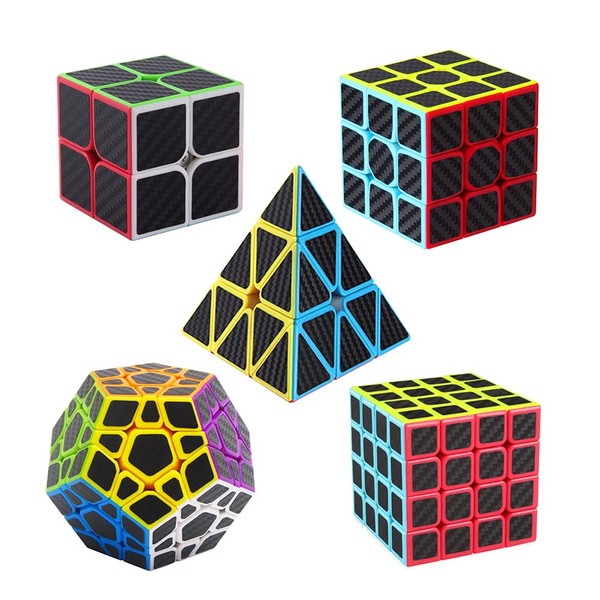Roxenda Speed Cube Set, [5 Pack] Magic Cube Bundle of