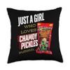 Just A Girl Who Loves Chamoy Pickles Throw Pillow