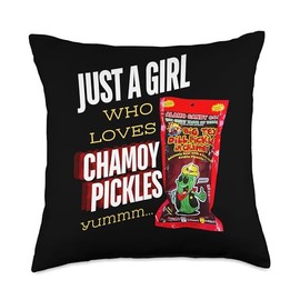 Just A Girl Who Loves Chamoy Pickles Throw Pillow