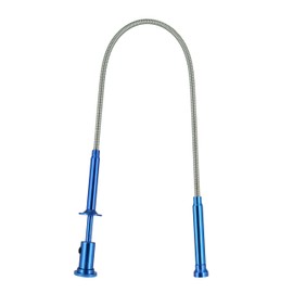 Flexible Claw Grabber Pickup Tool with Magnetic Bright LED Light,24.4in Long Magnetic Pickup Tool, Retractable Claw Grabbing Tool, Magnetic Grabber Tool with 2lb Pull Strength Pick Up Tool (Blue)