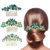 Set de 3 peinetas para cabello de mujer con cristales