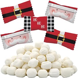 The Dreidel Company Christmas Santa Buttermints,110 Pieces Mint Candies, After Dinner Mints, Butter Mint Candy, Fat-Free, Kosher Certified, Individually Wrapped,