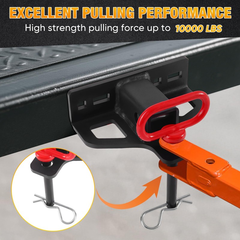 Zero Turn Lawn Mower Hitch with 2" Receiver,6mm Thicker Heavy