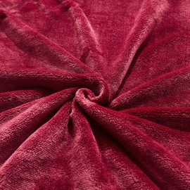 TASTHROW Cuddly Blanket, Soft Fleece Blanket, Sofa Throw, Soft and Warm Bedspread, Living Room Blanket, Couch Blanket (Burgundy, 130 x 180 cm)