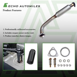 ECHO AUTOMILES Catalytic Converter Compatible with Honda CR-V CRV 2002 2003 2004 2005 2006 2.4L, Catalytic Convertor EPA Compliant 642288