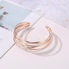 Donary Women's Simple Bangle Bracelet, One size, Silver Metal
