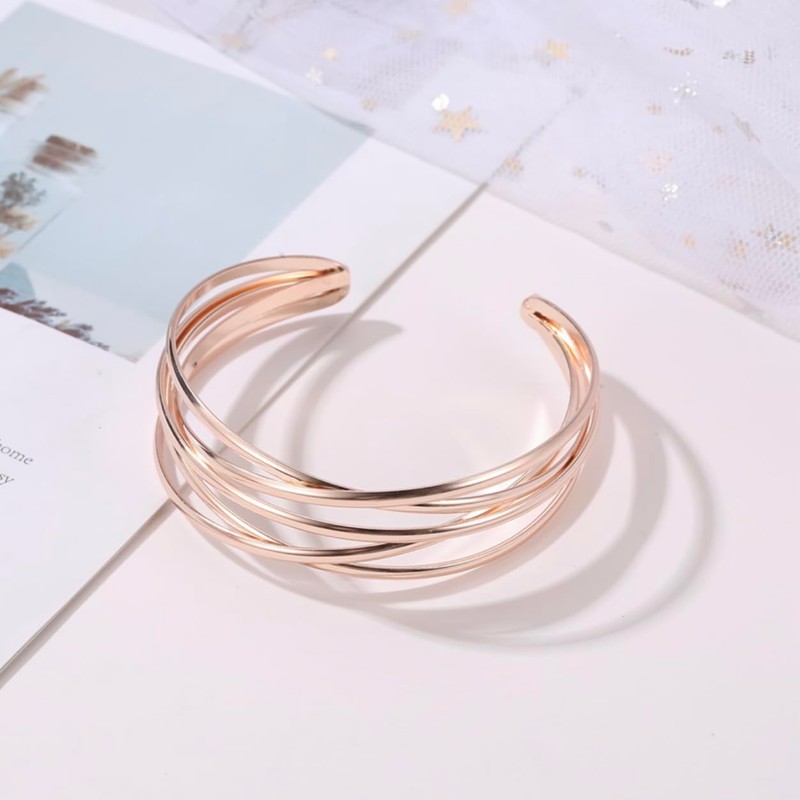 Donary Women's Simple Bangle Bracelet, One size, Silver Metal