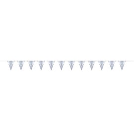 Unique 82094 Foil Communion Bunting-2.74 m-Blue Holy Cross Religious Party-1 Count (Pack of 1)